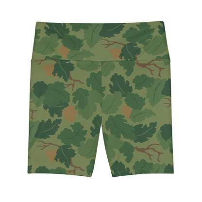 Mitchell Camo High-Rise Bike Shorts - Concealing Coloration