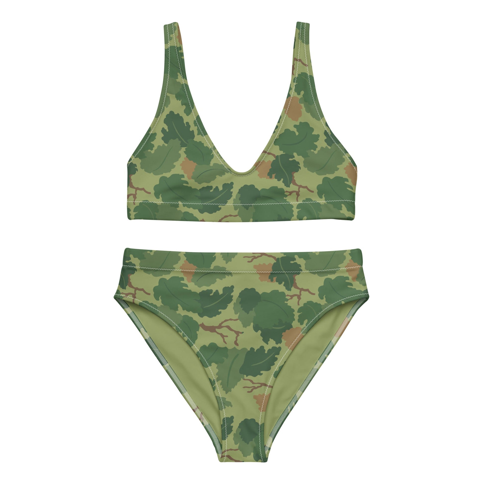 Mitchell Camo High-Waisted Bikini Set _ Concealing Coloration