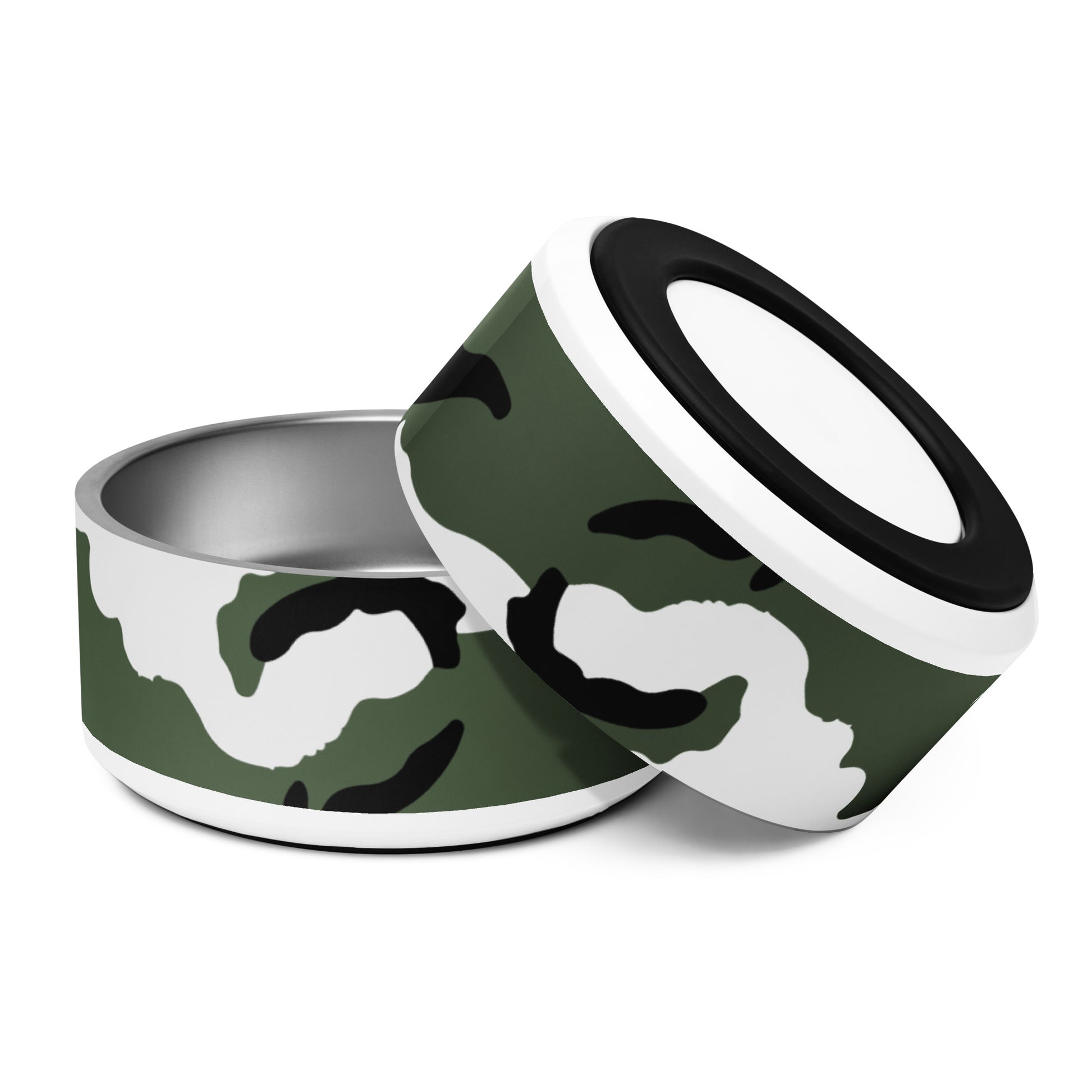 Three-Color Snow Camo Pet Bowl _ Concealing Coloration