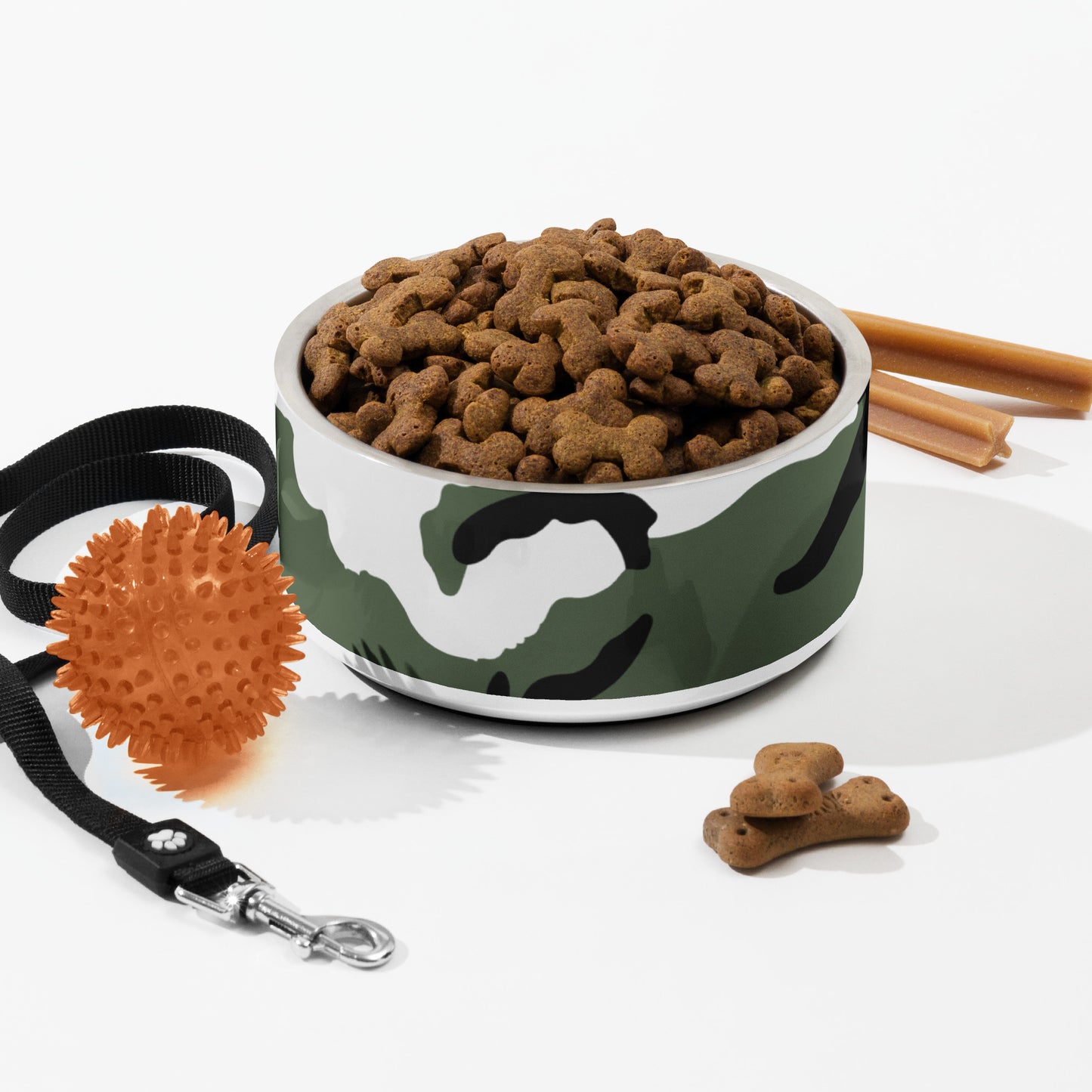 Three-Color Snow Camo Pet Bowl _ Concealing Coloration