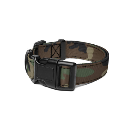 M81 Woodland Camo Dog Collar - Concealing Coloration