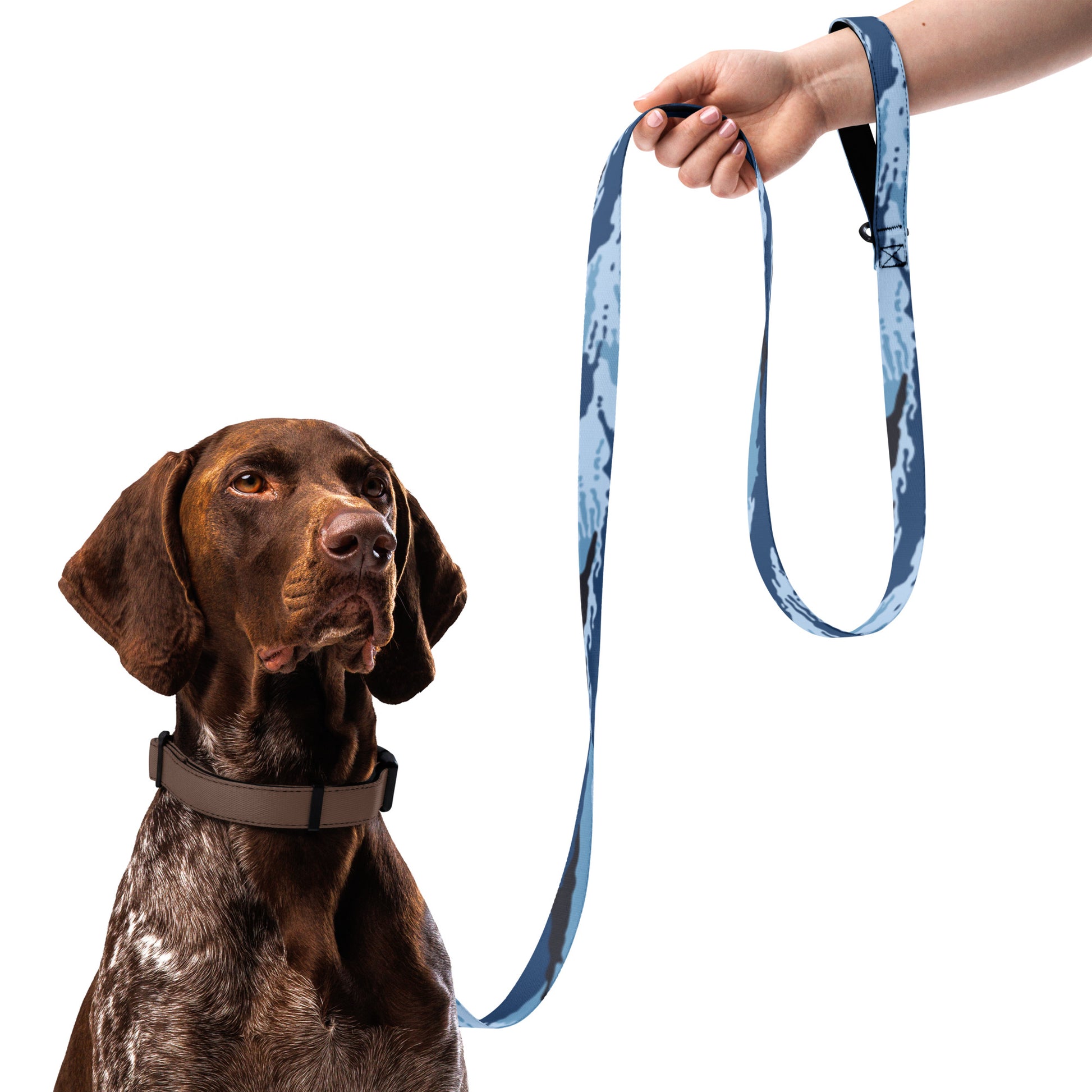 Kamysh Blue Camo Dog Leash - Concealing Coloration