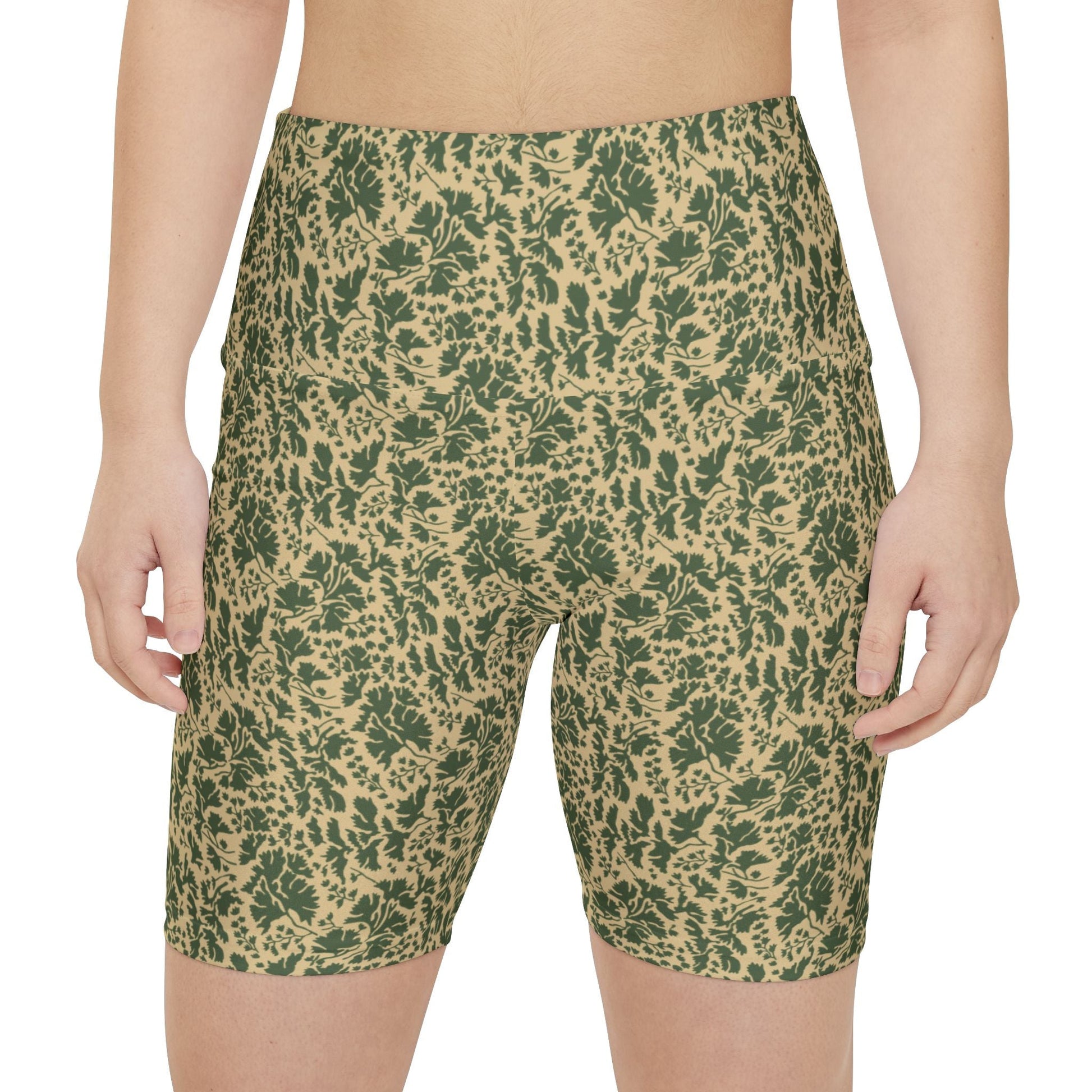 Pietruszka Camo High-Rise Bike Shorts - Concealing Coloration