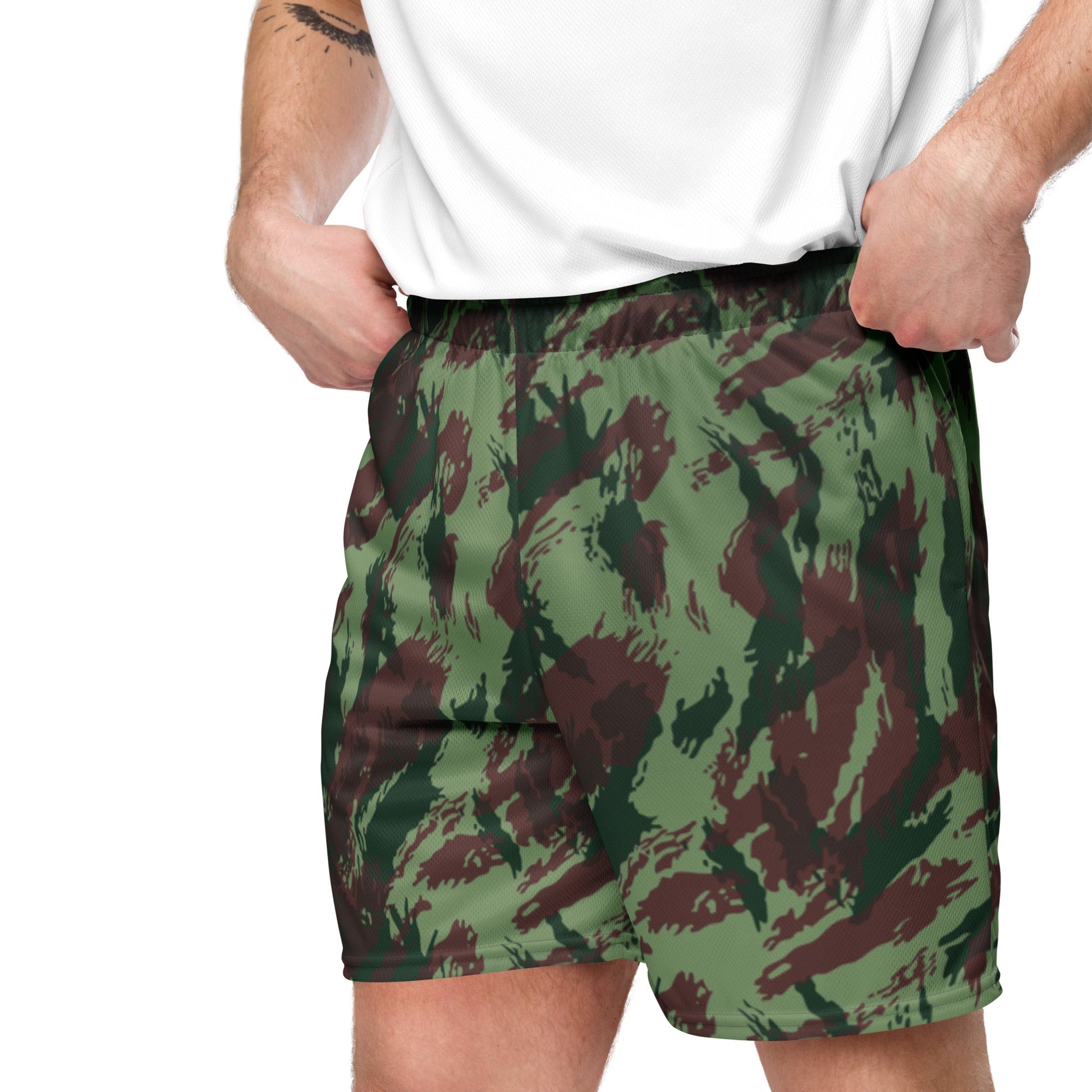 Portuguese Lizard Camo Basketball Shorts _ Concealing Coloration