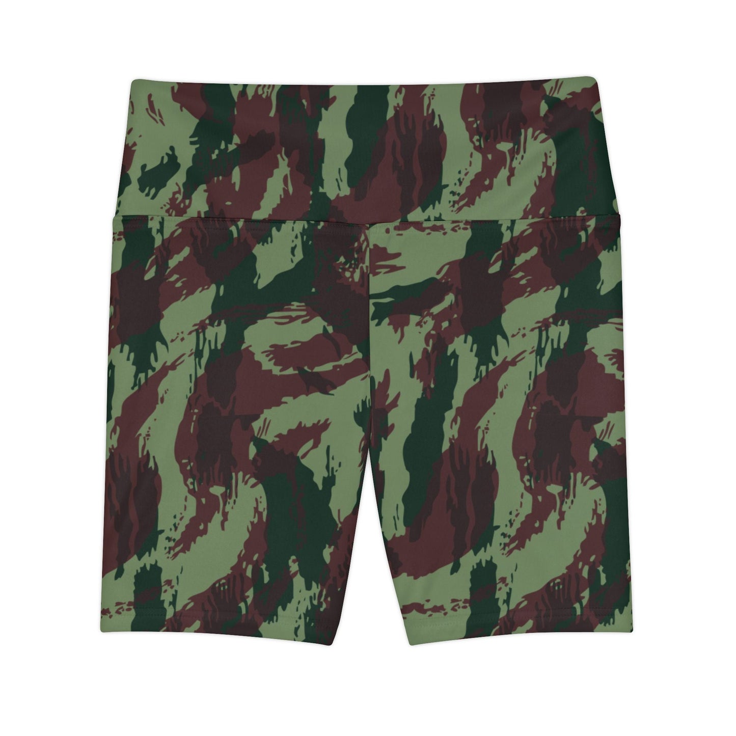 Portuguese Lizard Camo High-Rise Bike Shorts _ Concealing Coloration
