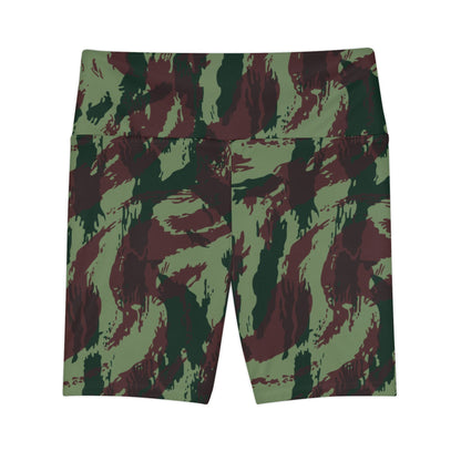 Portuguese Lizard Camo High-Rise Bike Shorts _ Concealing Coloration