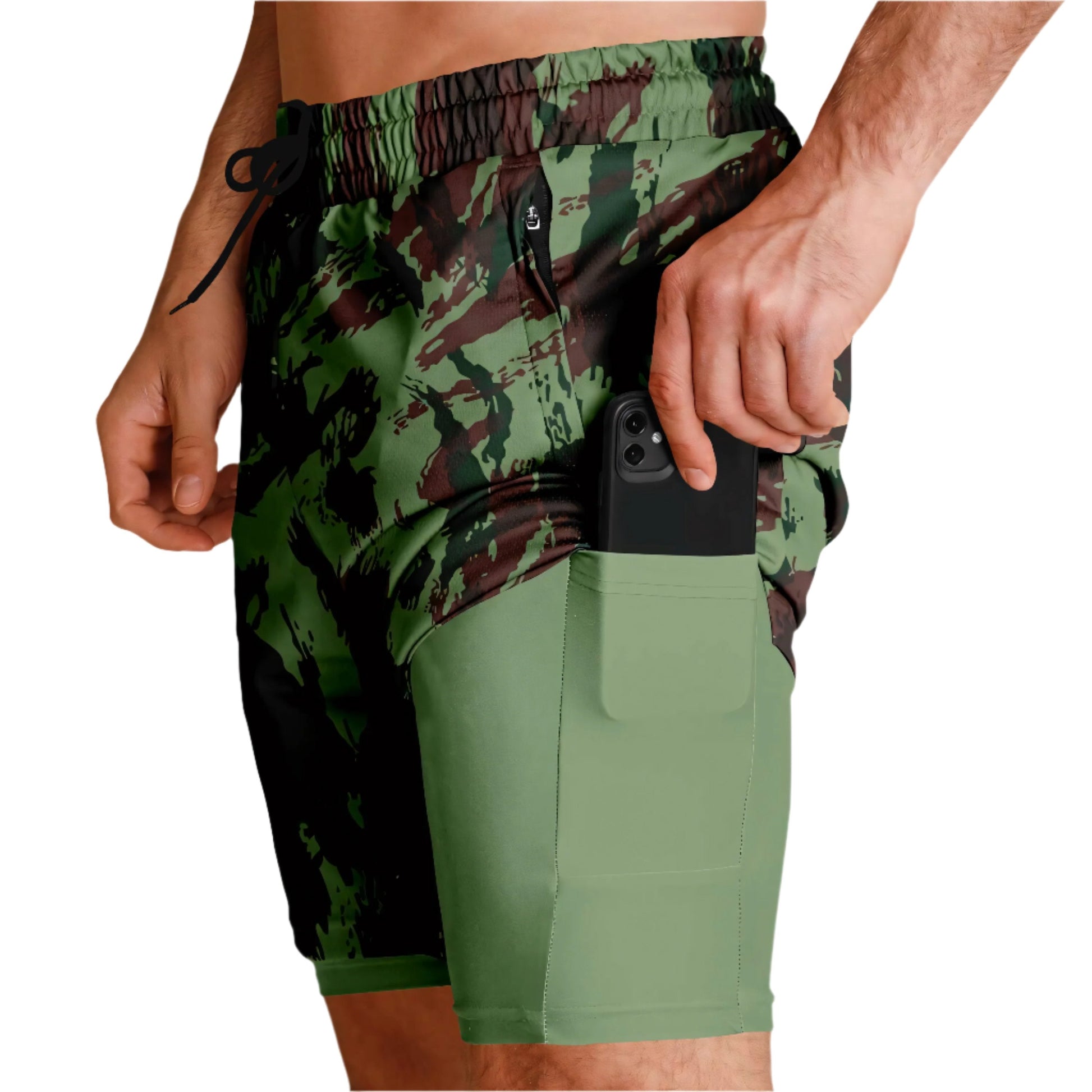 Portuguese Lizard Camo Lined Shorts 7" _ Concealing Coloration