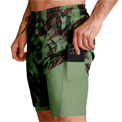 Portuguese Lizard Camo Lined Shorts 7" _ Concealing Coloration