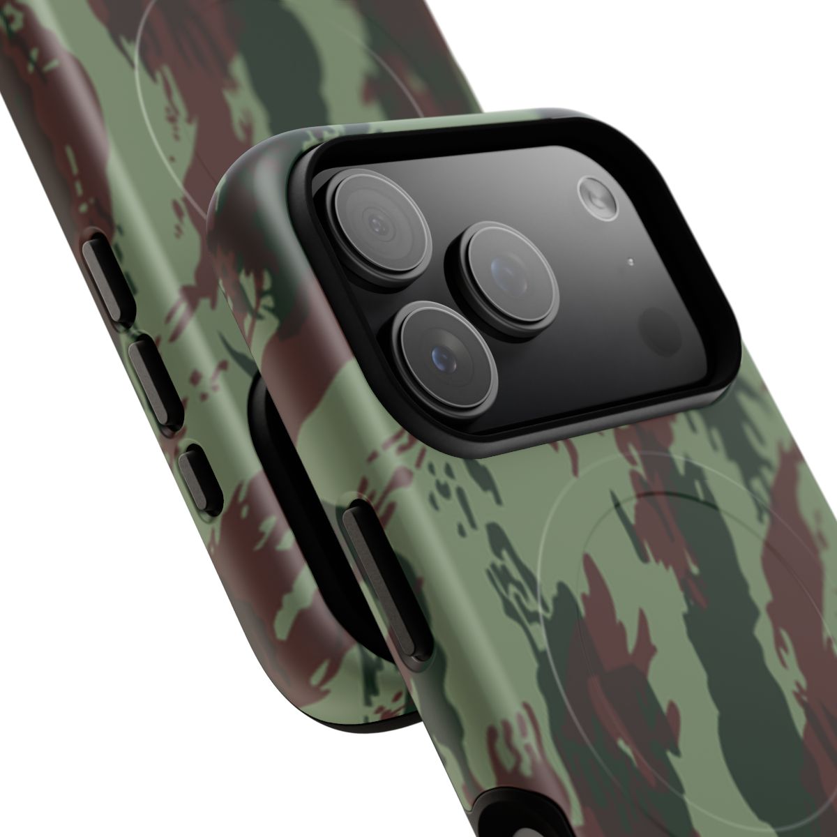 Portuguese Lizard Camo MagSafe iPhone 17 Pro Field Case - close-up