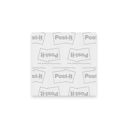 Back of 3″×3″ DCU Camo Post-it® pad showing branded backing sheet