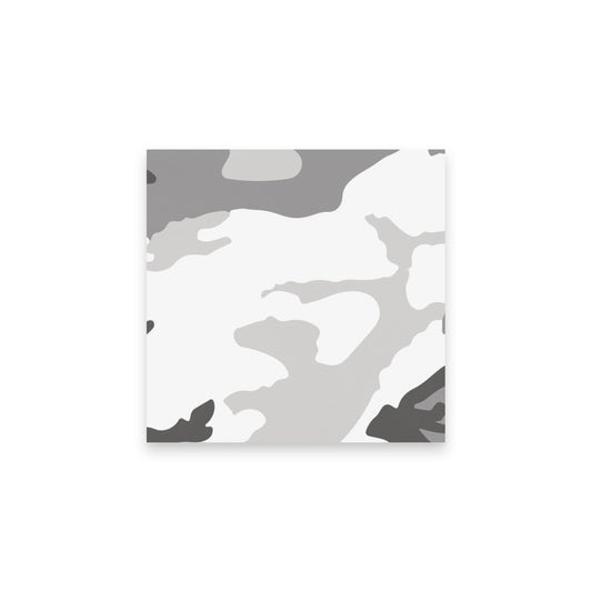 M81 Urban Camo Post-it® Notes, 3″×3″ front with grayscale woodland print