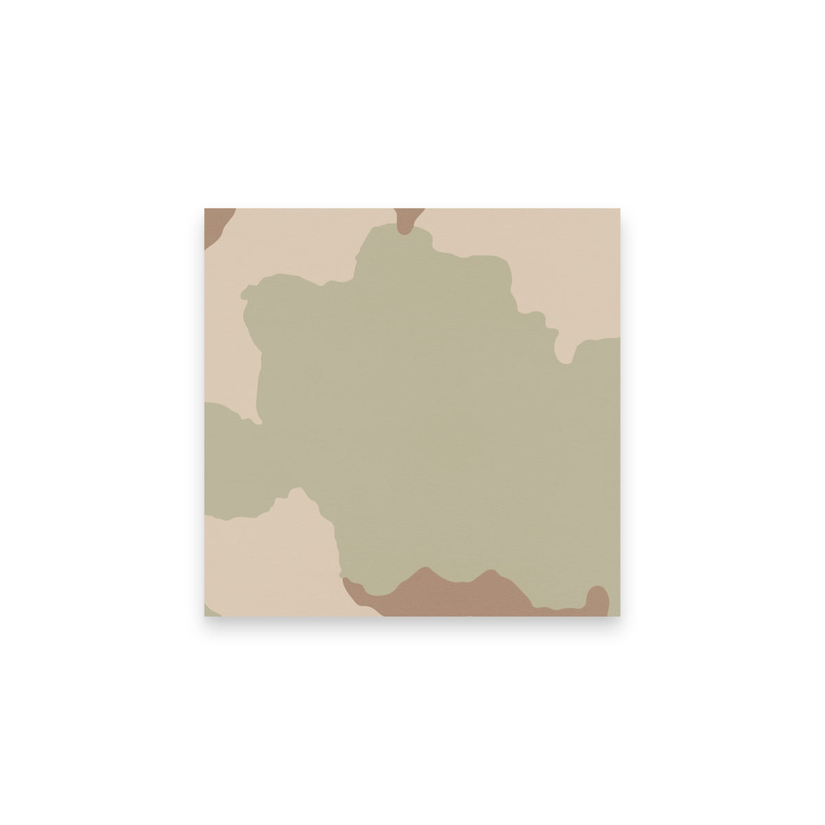DCU Camo Post-it® Notes, 3″×3″ front with sand, muted green and brown desert shapes