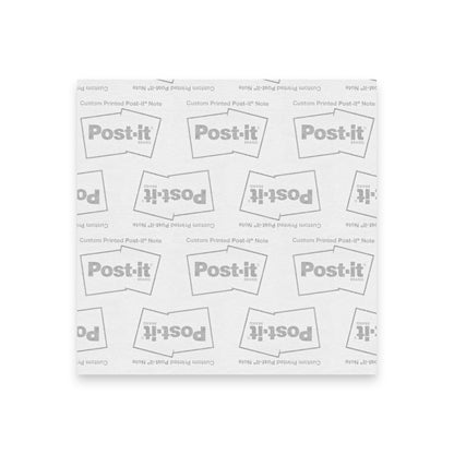Back of 4″×4″ DCU Camo Post-it® pad showing branded backing sheet