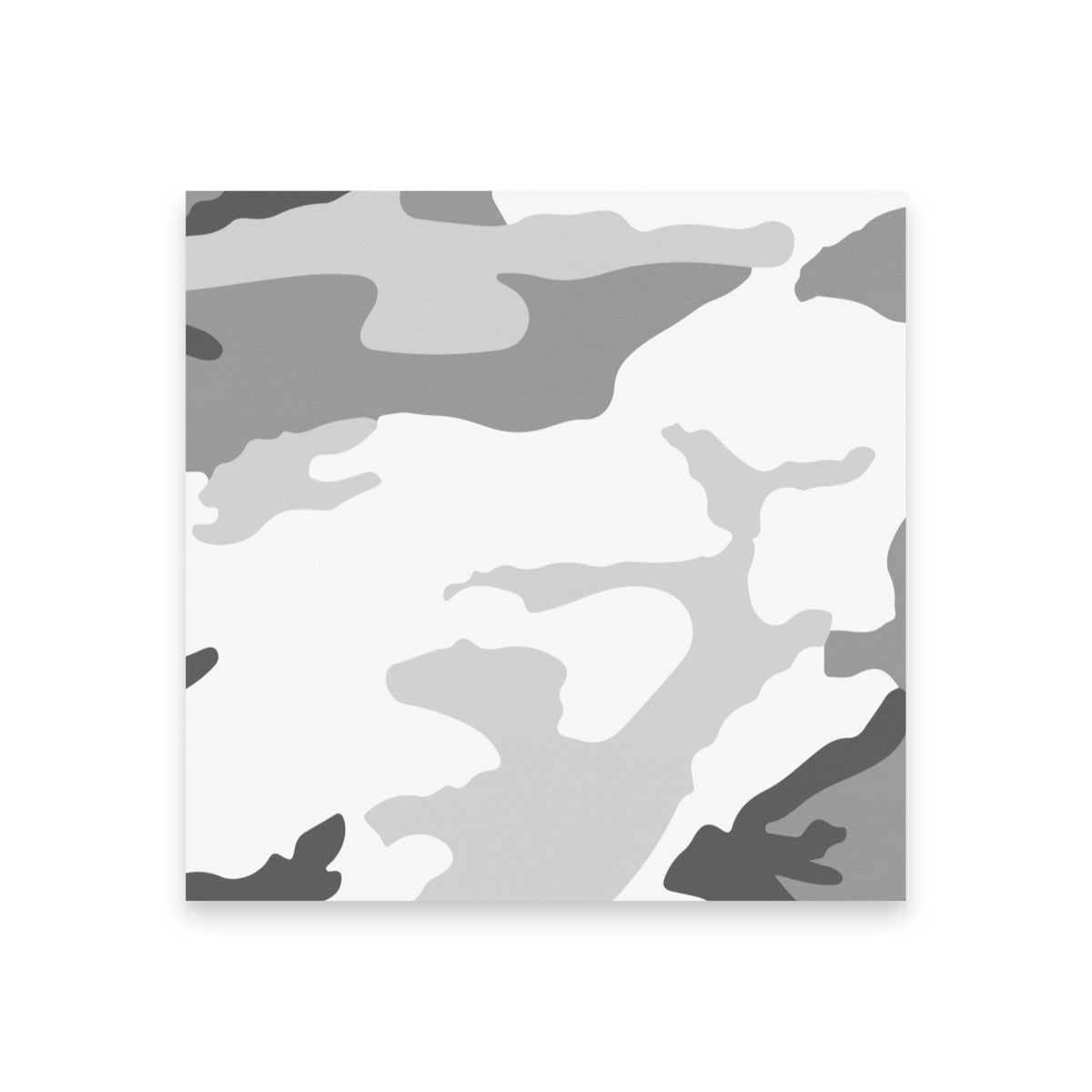 M81 Urban Camo Post-it® Notes, 4″×4″ front with white, grey and charcoal woodland shapes