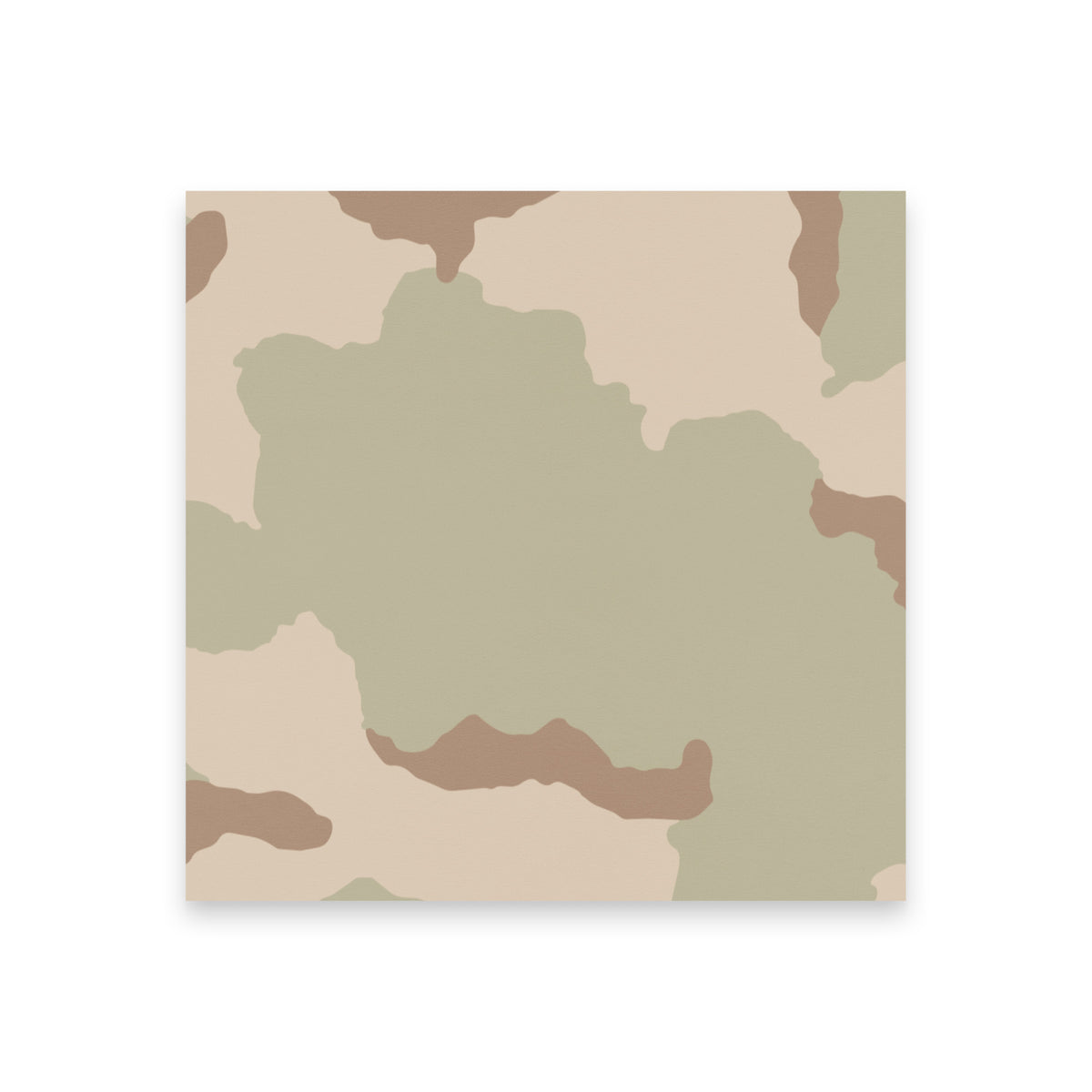 DCU Camo Post-it® Notes, 4″×4″ front with three-color desert pattern