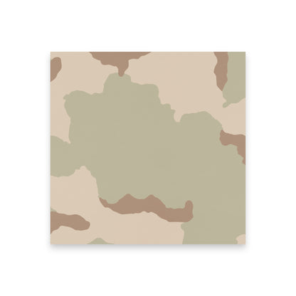 DCU Camo Post-it® Notes, 4″×4″ front with three-color desert pattern