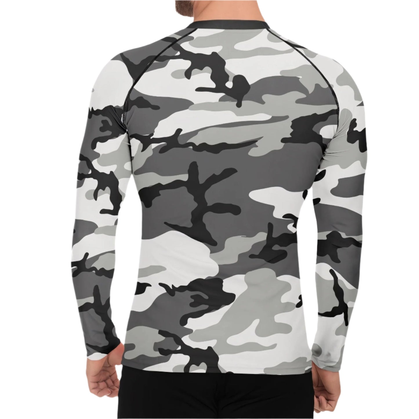 M81 Urban Camo Men's Long-sleeve Rash Guard Base Layer Shirt