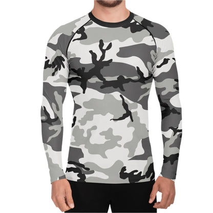 M81 Urban Camo Men's Long-sleeve Rash Guard Base Layer Shirt