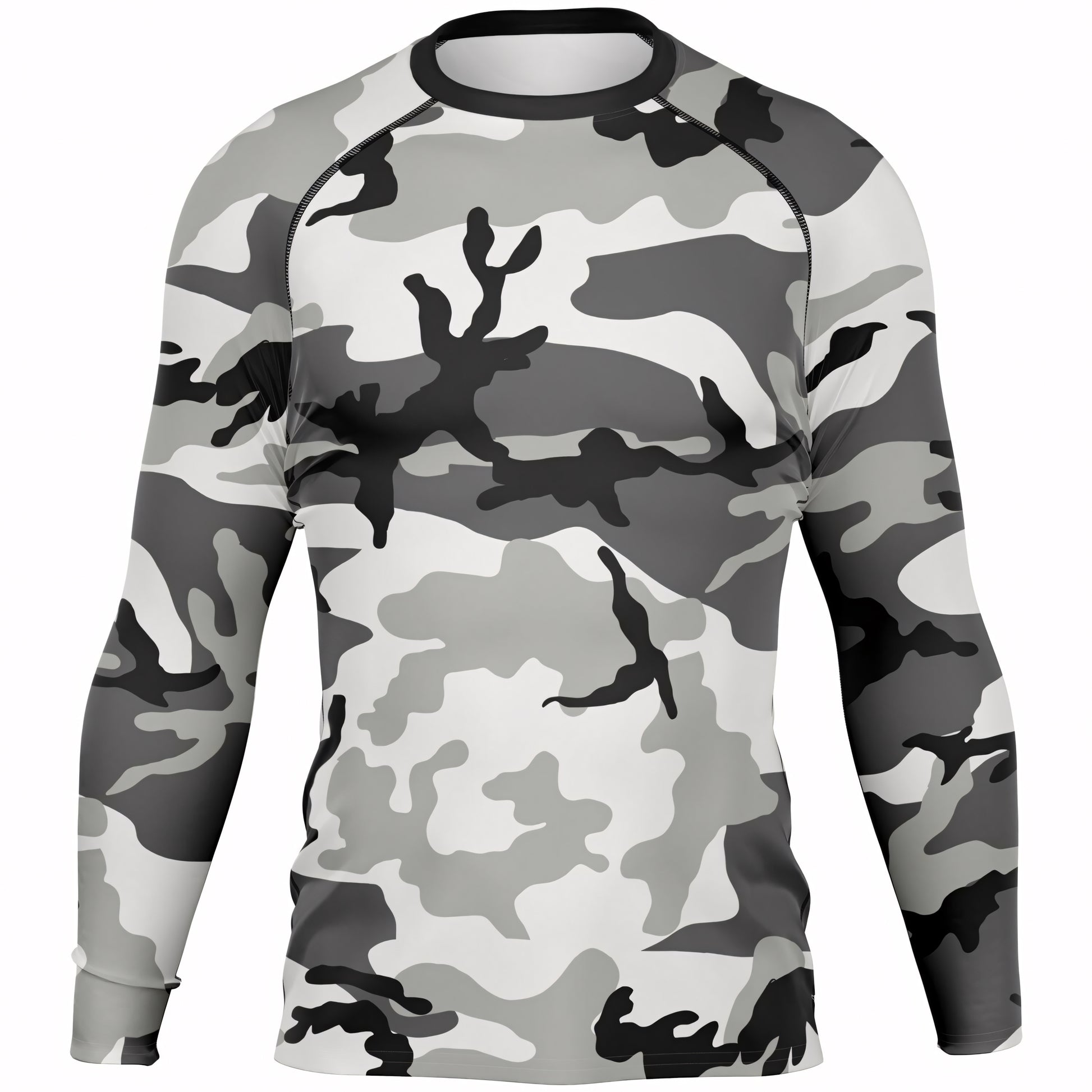 M81 Urban Camo Men's Long-sleeve Rash Guard Base Layer Shirt