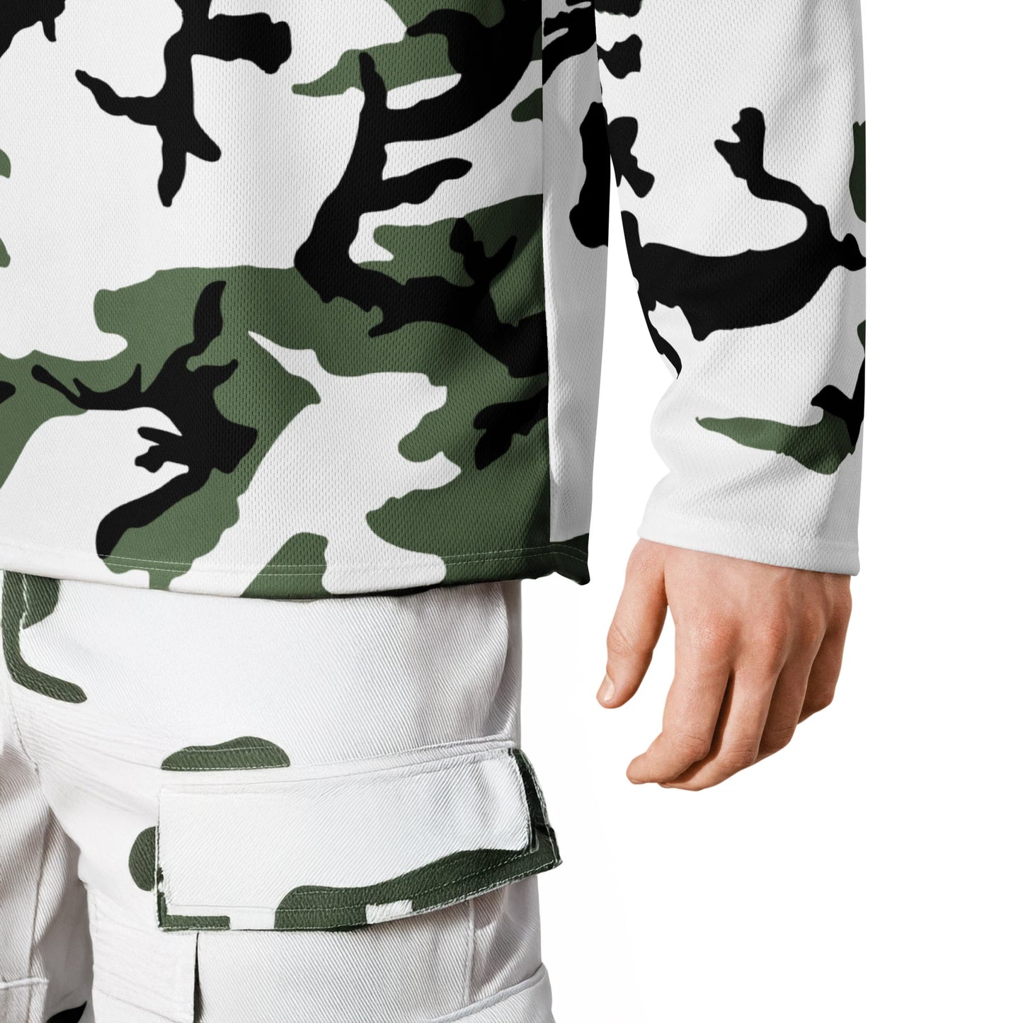 Three-Color Snow Camo Hockey Jersey