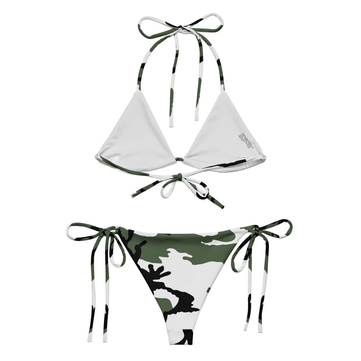 Snow BDU Camo String Bikini Set, back view.