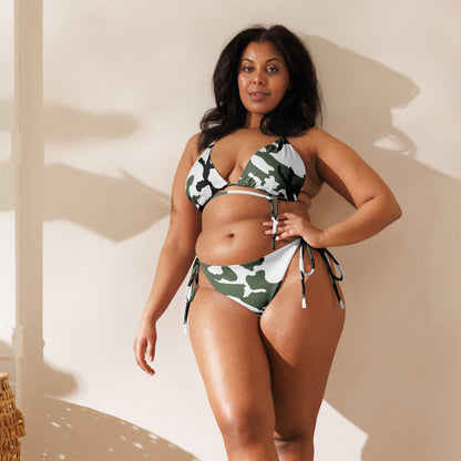 Snow BDU Camo String Bikini Set, front view.