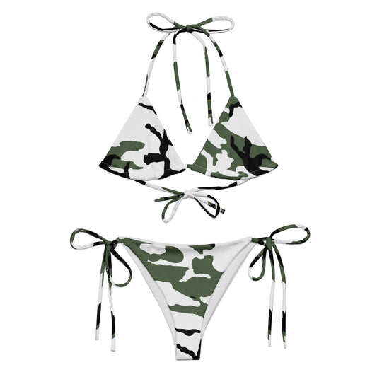 Snow BDU Camo String Bikini Set, front view.