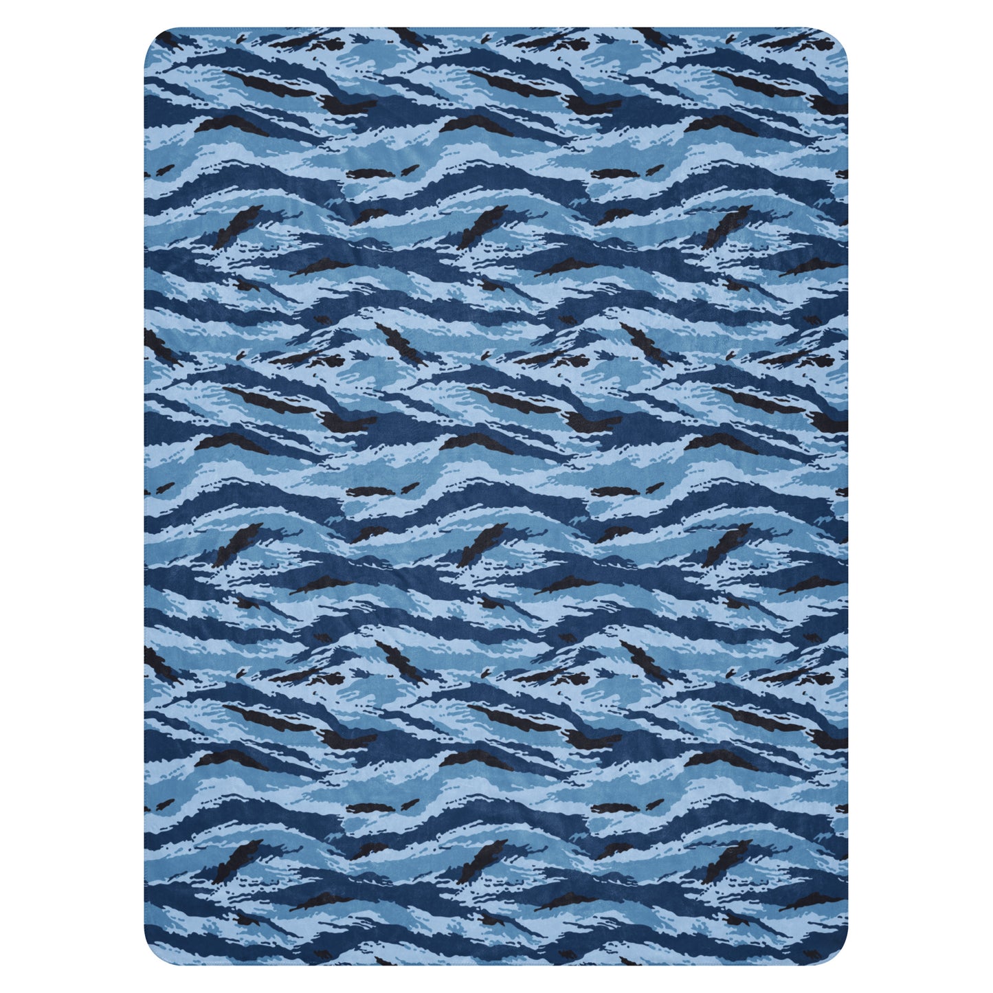 Kamysh Blue Camo Sherpa Blanket