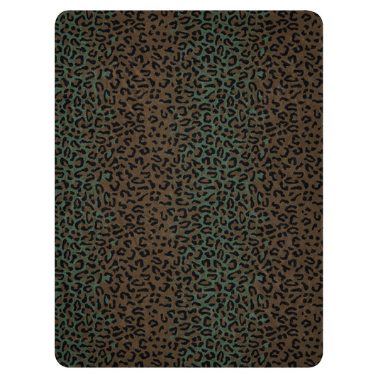 Leopard Spot Camo Sherpa Blanket – 60” × 80”