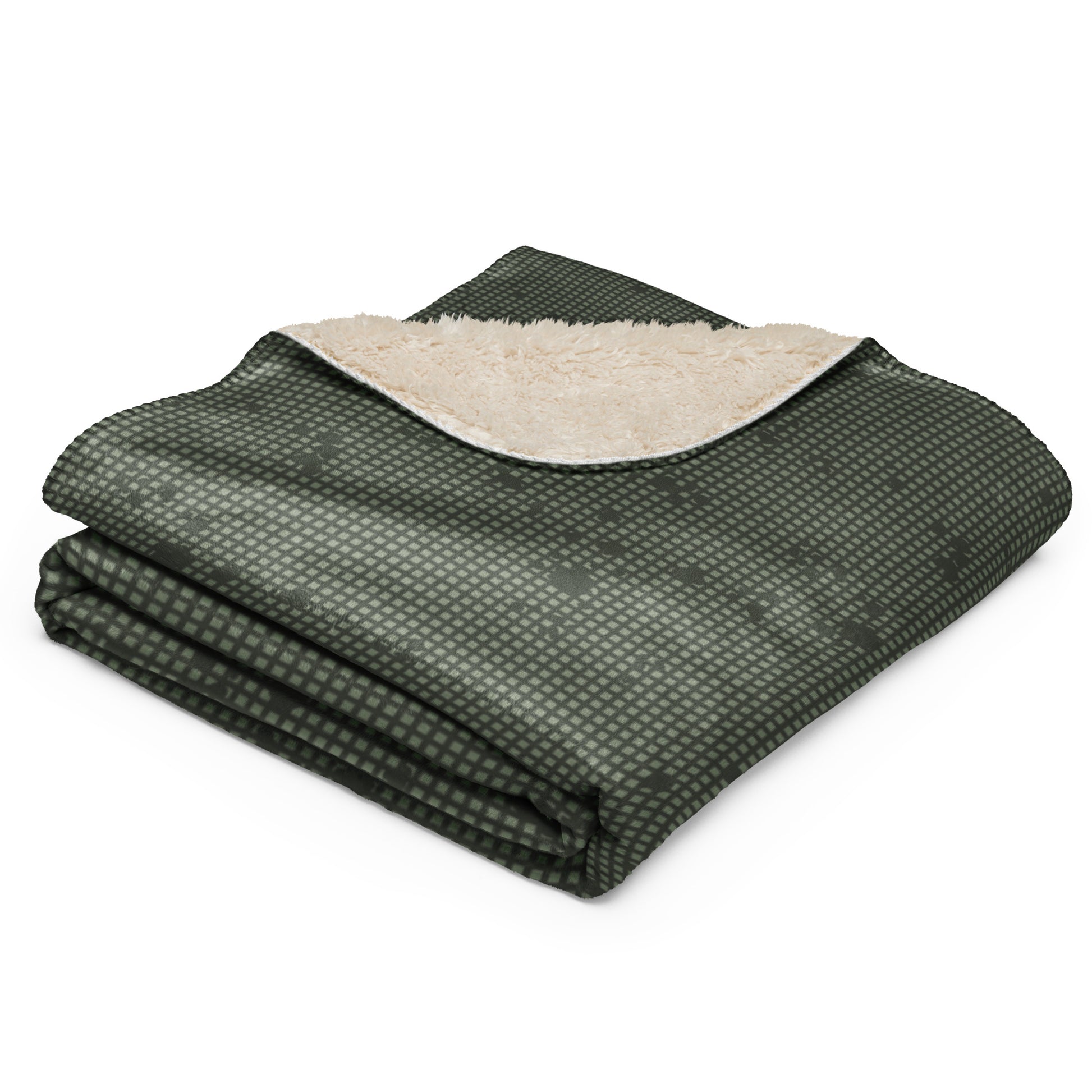 Desert Night Camo Sherpa Blanket – 60” × 80”