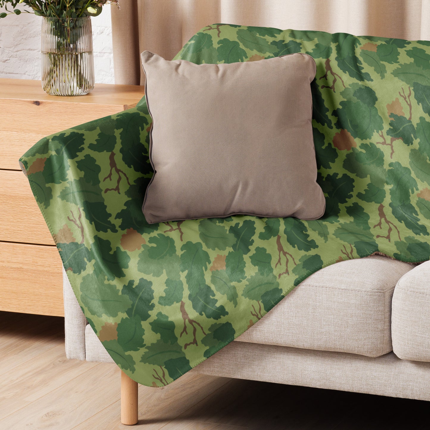 Mitchell Camo Sherpa Blanket – 60” × 80”