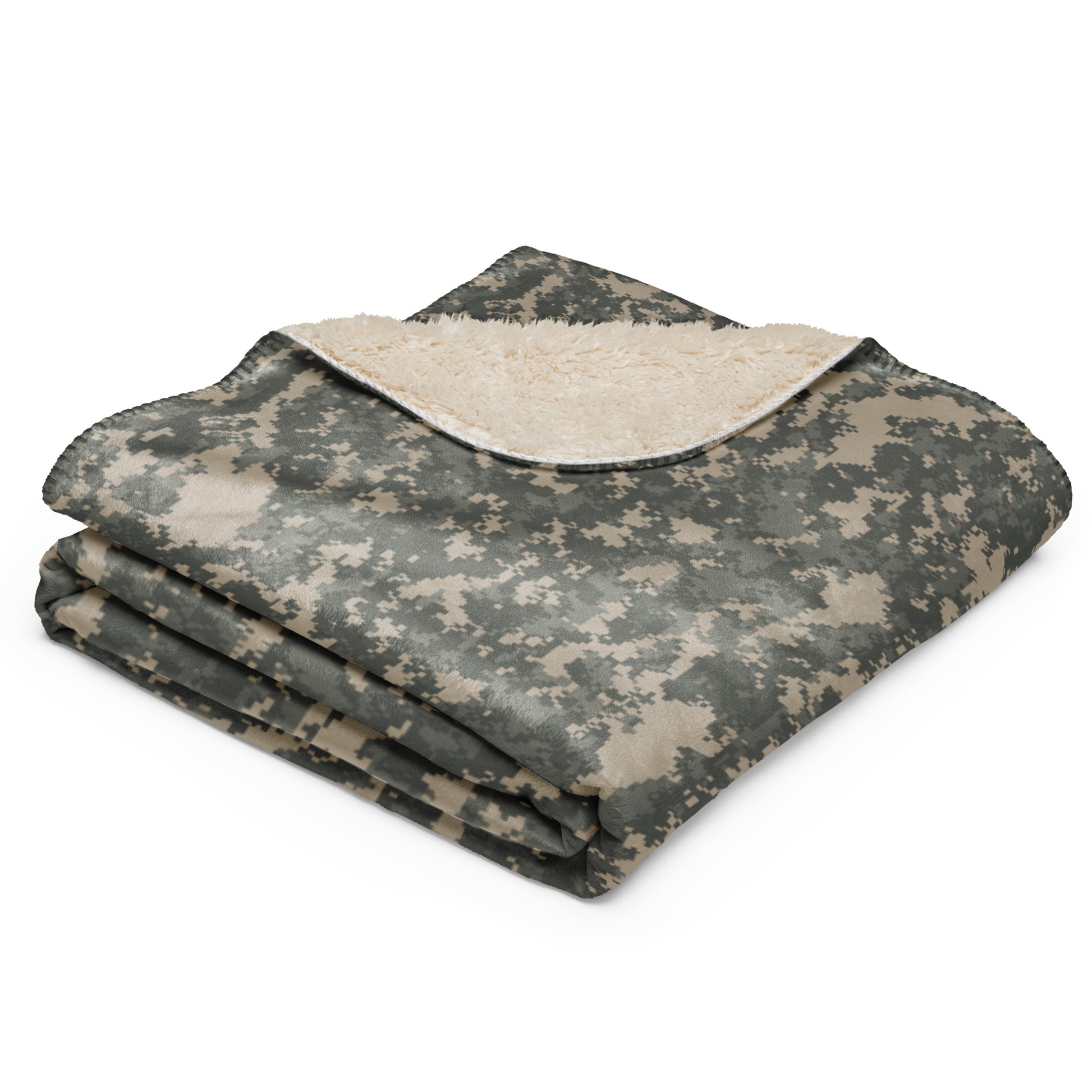 Universal Camouflage Pattern (UCP) Sherpa Blanket 60” × 80”