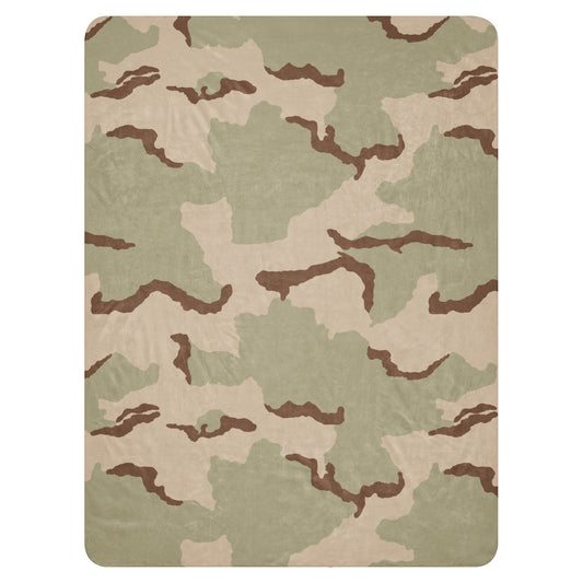 Three-Color Desert DCU Camo Sherpa Blanket