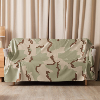 Three-Color Desert DCU Camo Sherpa Blanket