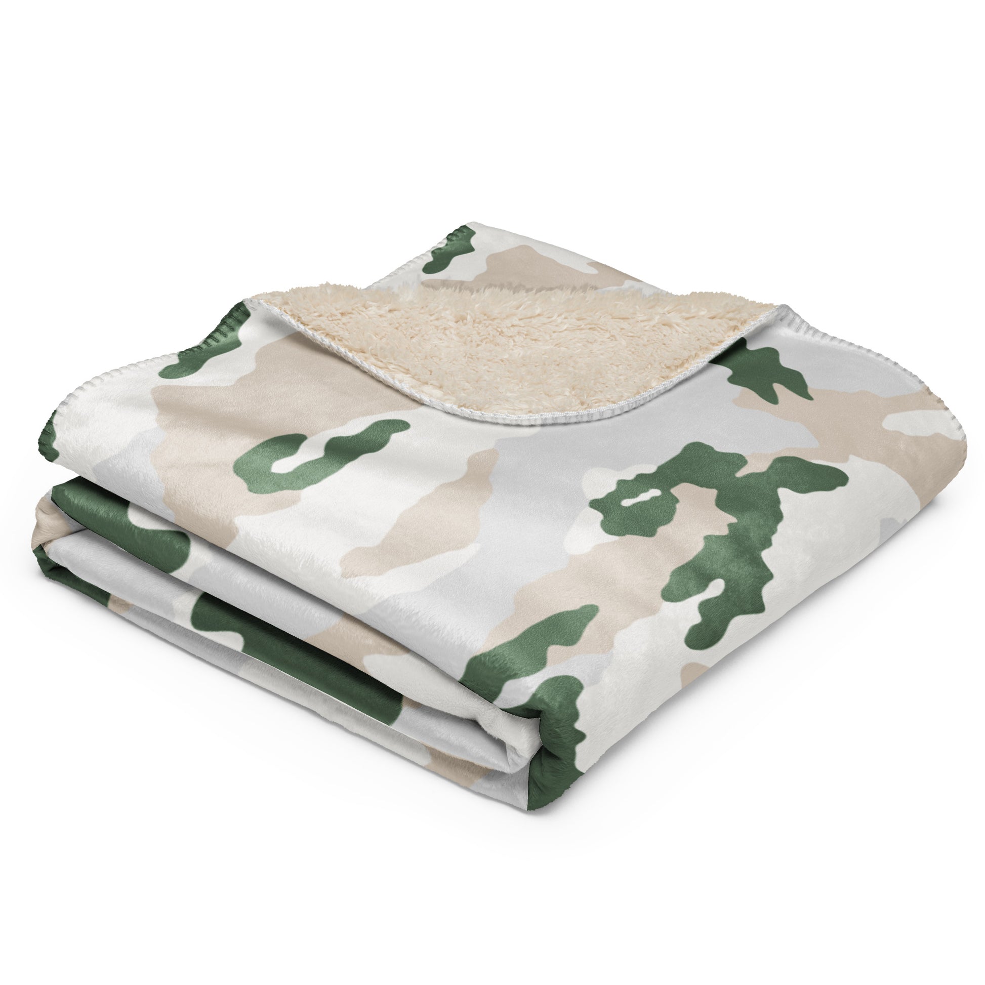 French Tundra Alpine Camo Sherpa Blanket