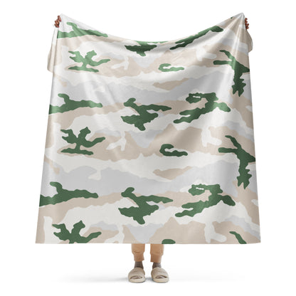 French Tundra Alpine Camo Sherpa Blanket