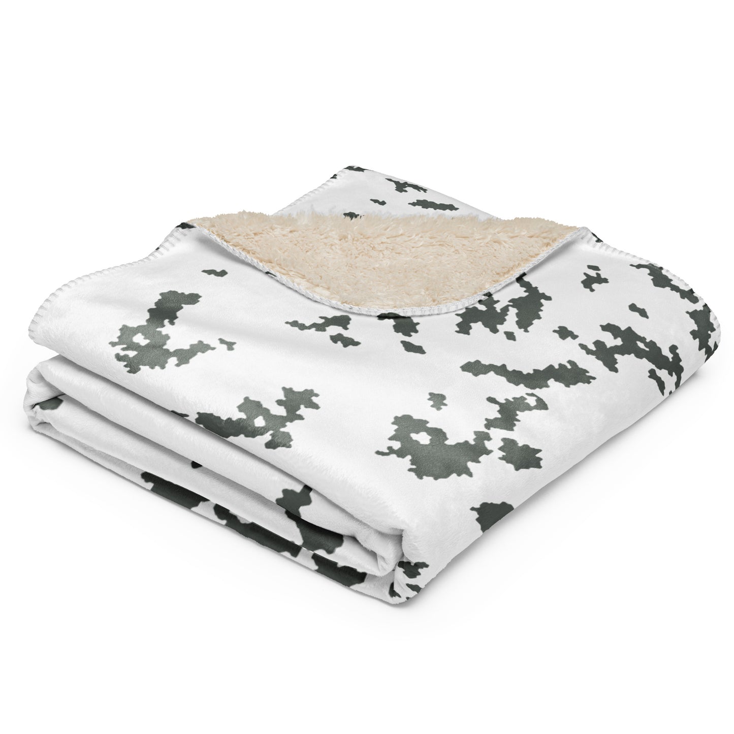 Finnish Lumikuvio M05 Snow Camo Sherpa Blanket