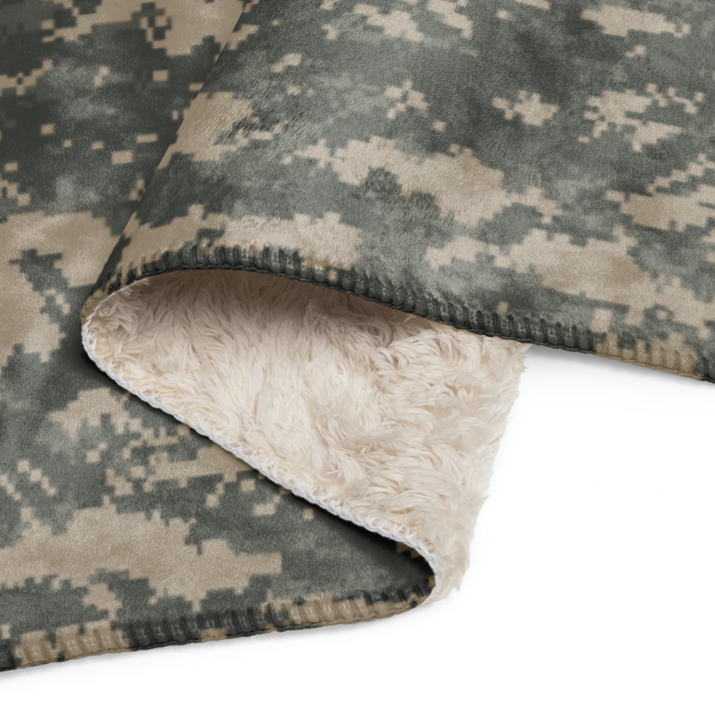 Universal Camouflage Pattern (UCP) Sherpa Blanket 60” × 80”