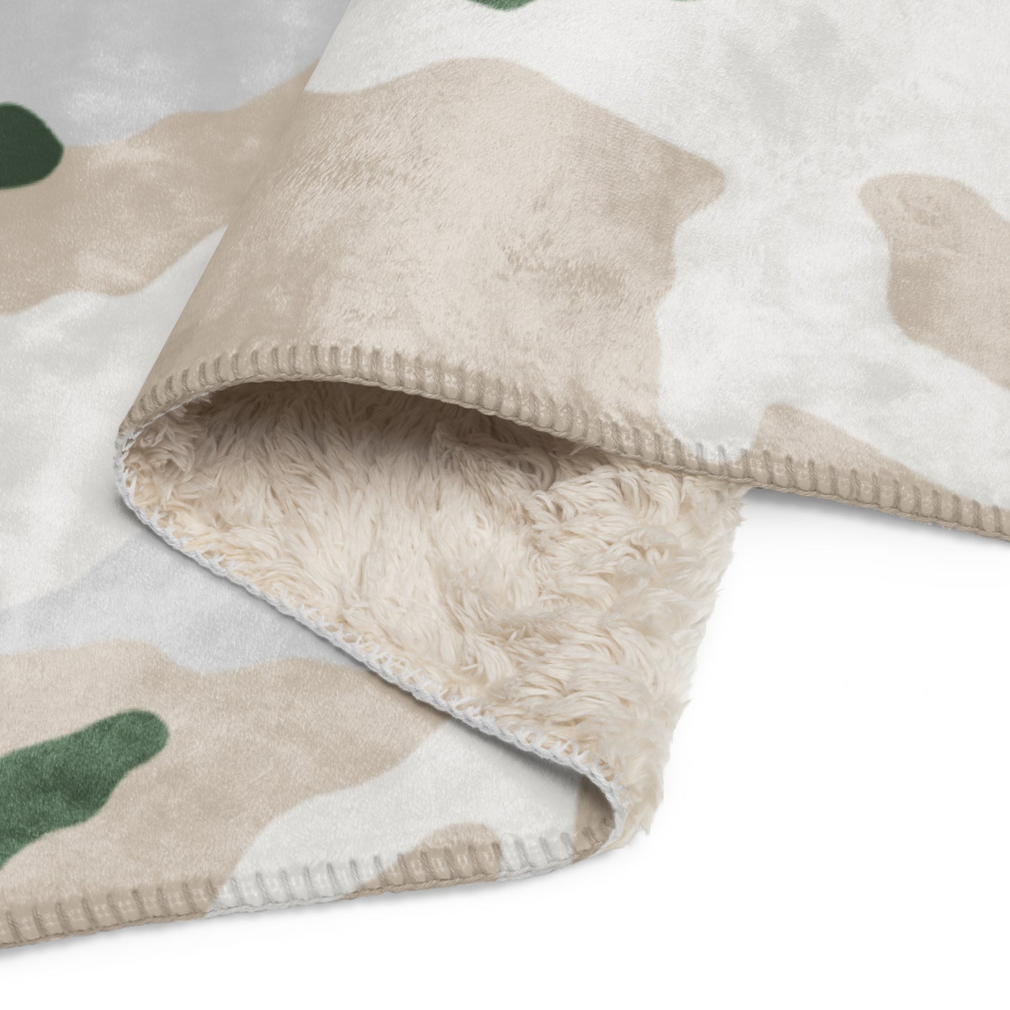 French Tundra Alpine Camo Sherpa Blanket