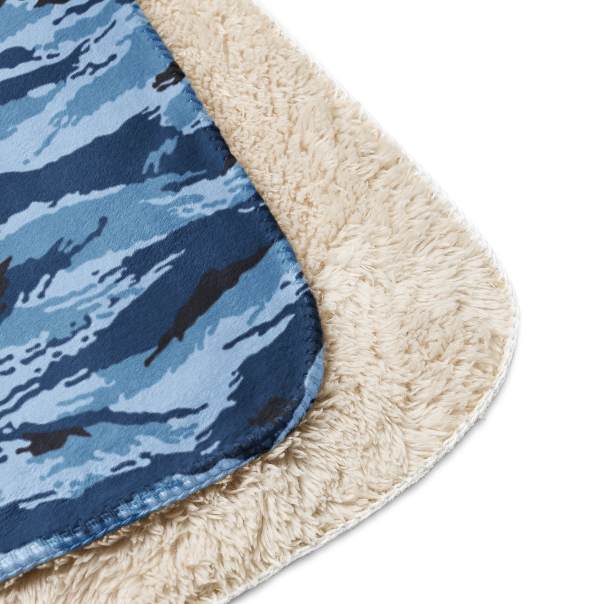 Kamysh Blue Camo Sherpa Blanket