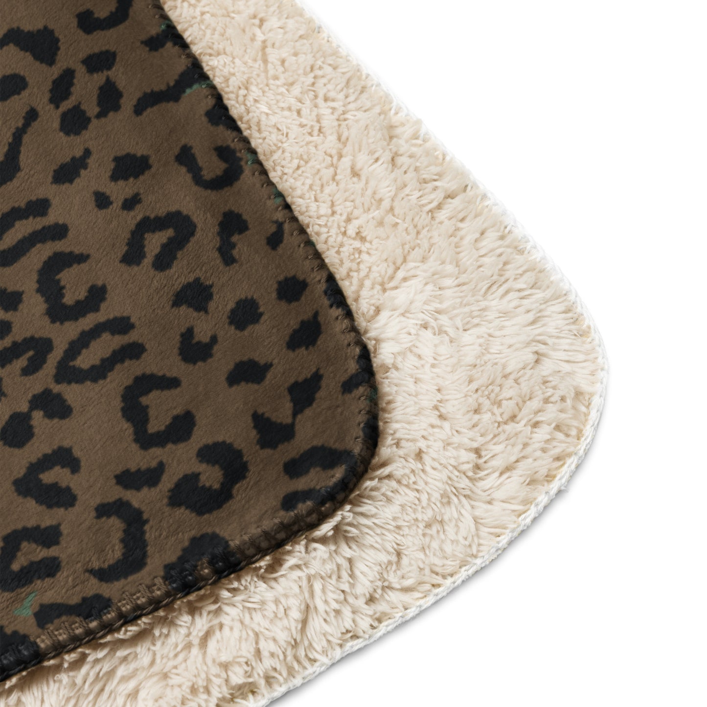 Leopard Spot Camo Sherpa Blanket – 60” × 80”