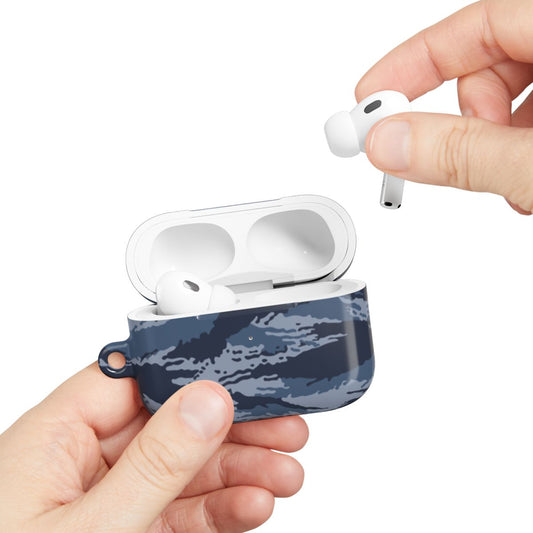 Kamysh Blue Camo AirPod Cases - close-up