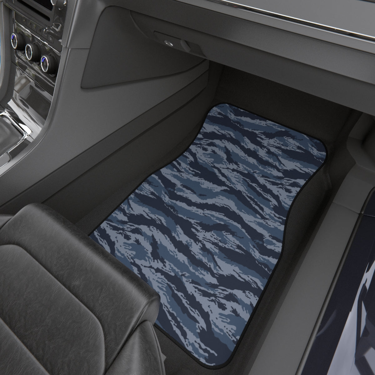 Kamysh Blue Camo All-Weather Car Mats (Set of 4)  - close-up