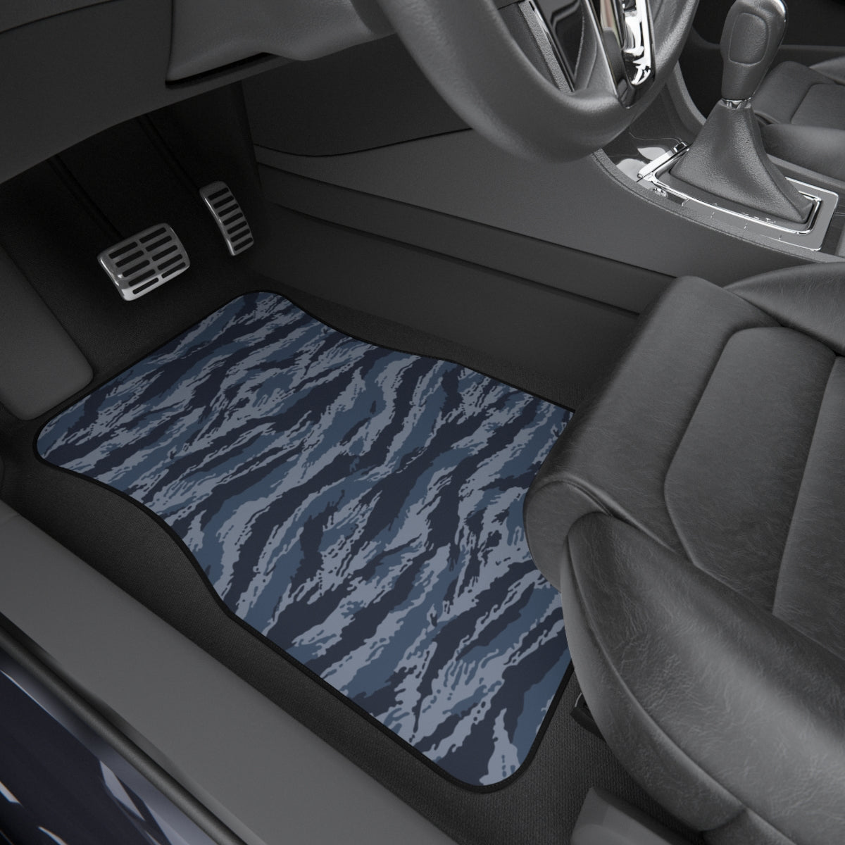 Kamysh Blue Camo All-Weather Car Mats (Set of 4)  - close-up
