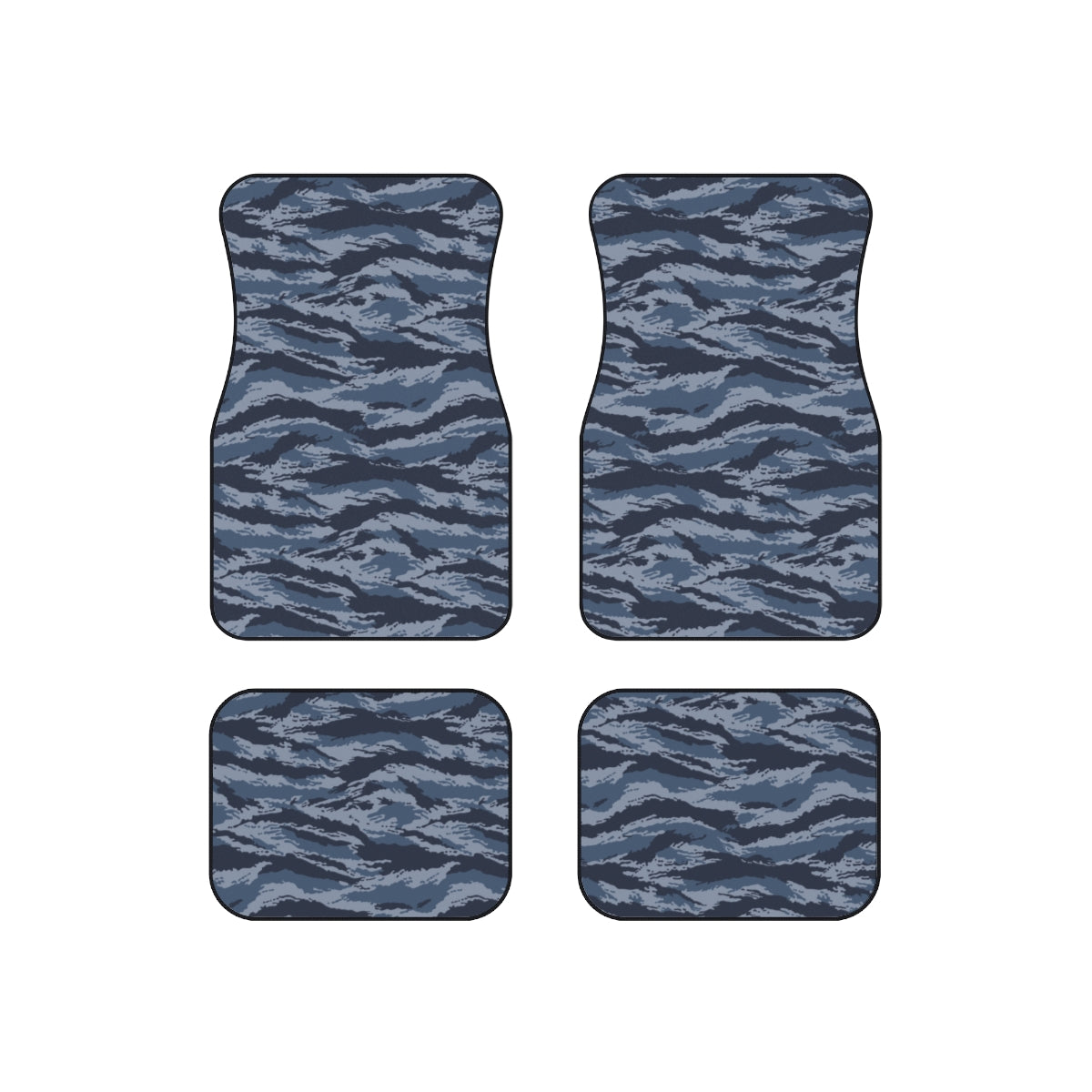 Kamysh Blue Camo All-Weather Car Mats (Set of 4)  - close-up