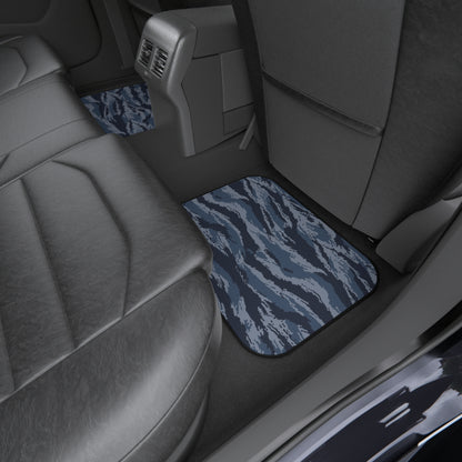 Kamysh Blue Camo All-Weather Car Mats (Set of 4)  - close-up