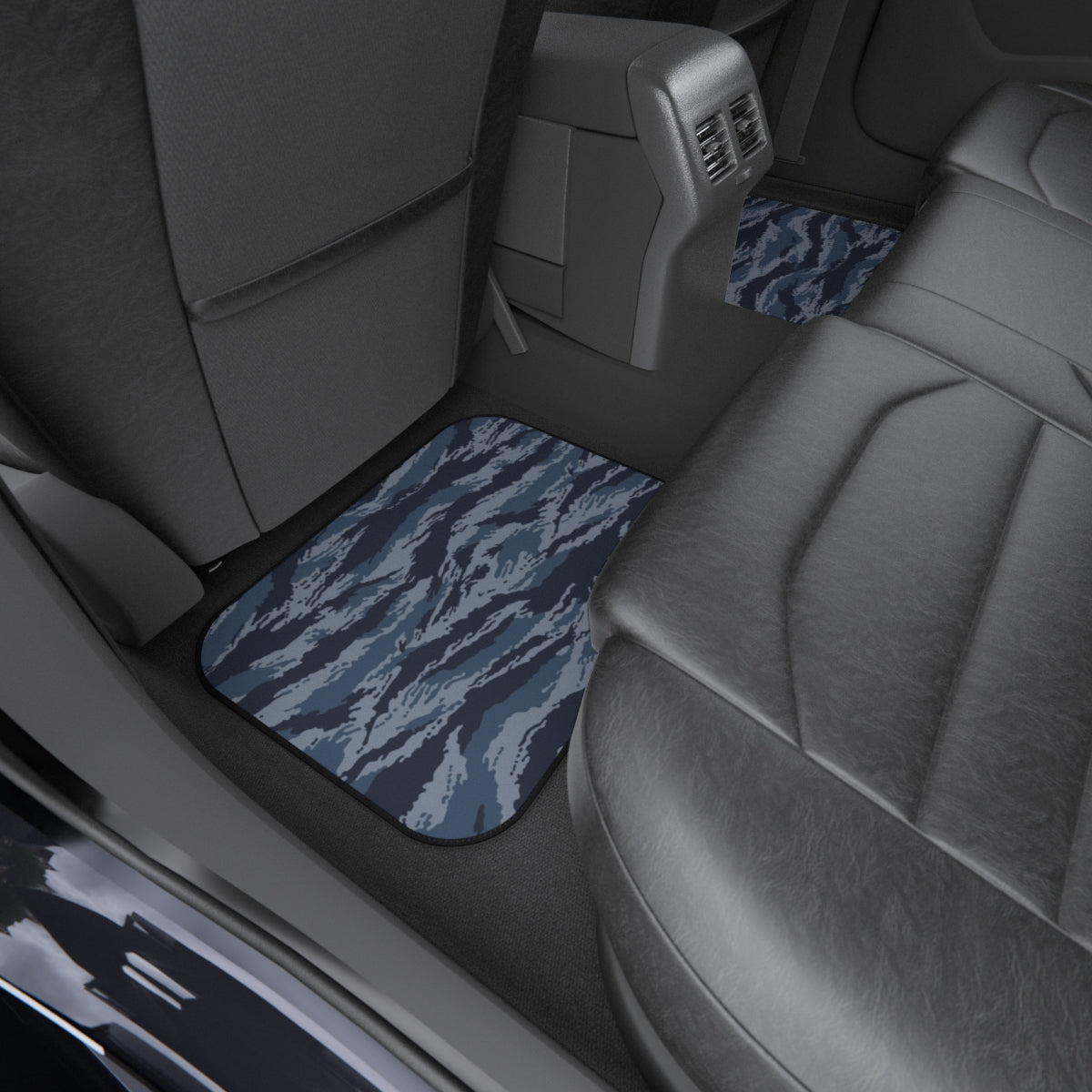 Kamysh Blue Camo All-Weather Car Mats (Set of 4)  - close-up