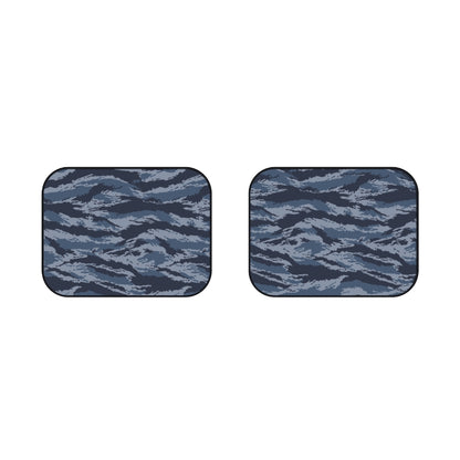 Kamysh Blue Camo Back Seat Car Mats (Set of 2) - close-up