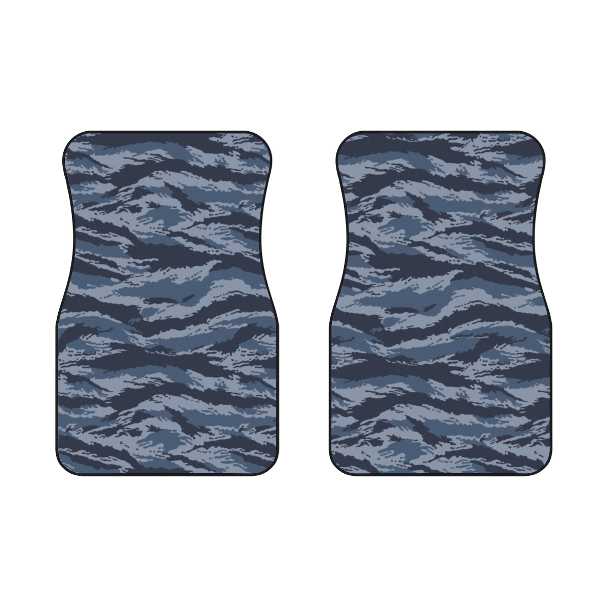 Kamysh Blue Camo Front Seat Car Mats (Set of 2)  - close-up
