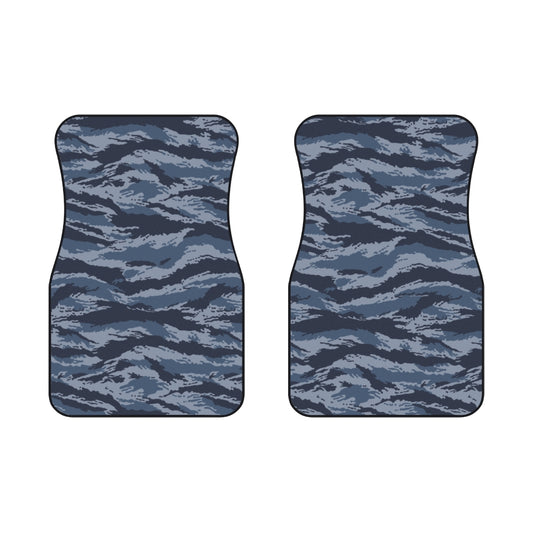 Kamysh Blue Camo Front Seat Car Mats (Set of 2)  - close-up